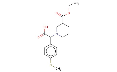 1-[CARBOXY-(4-METHYLSULFANYL-PHENYL)-METHYL]-PIPERIDINE-3-CARBOXYLIC ACID ETHYL ESTER
